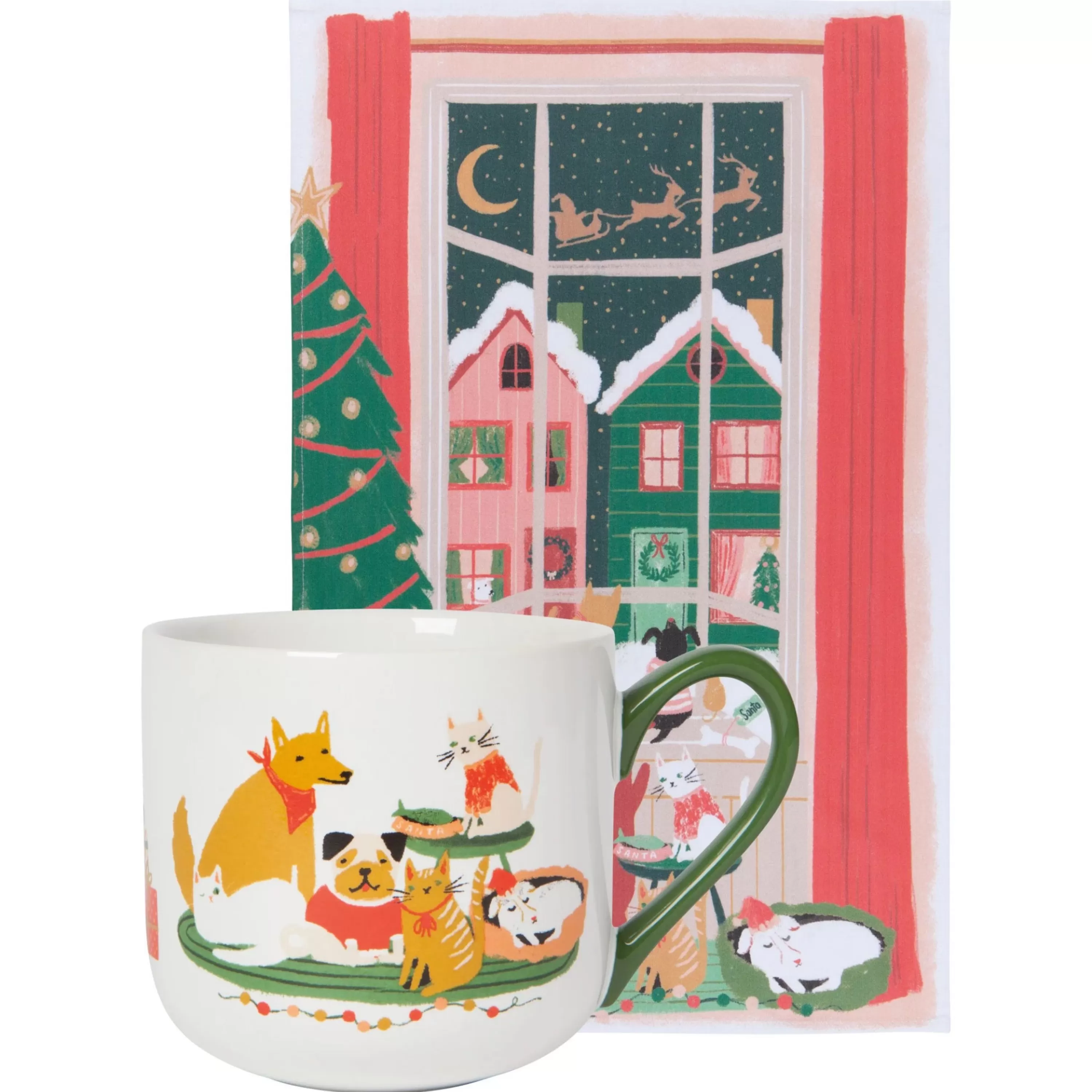 Danica Waiting For Santa Mug And Dishtowel Set