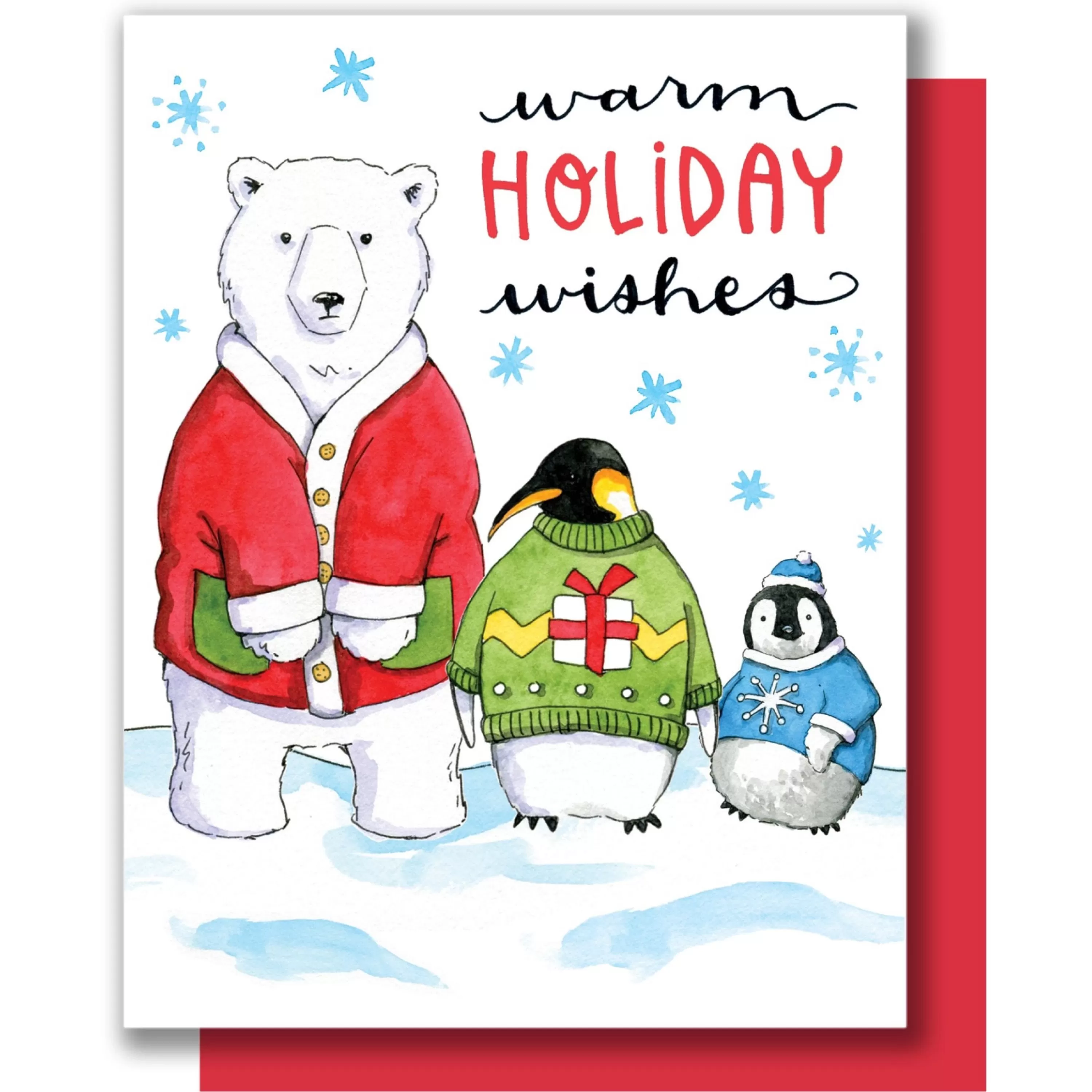 Paper Wilderness Warm Holiday Wishes Polar Animals Card