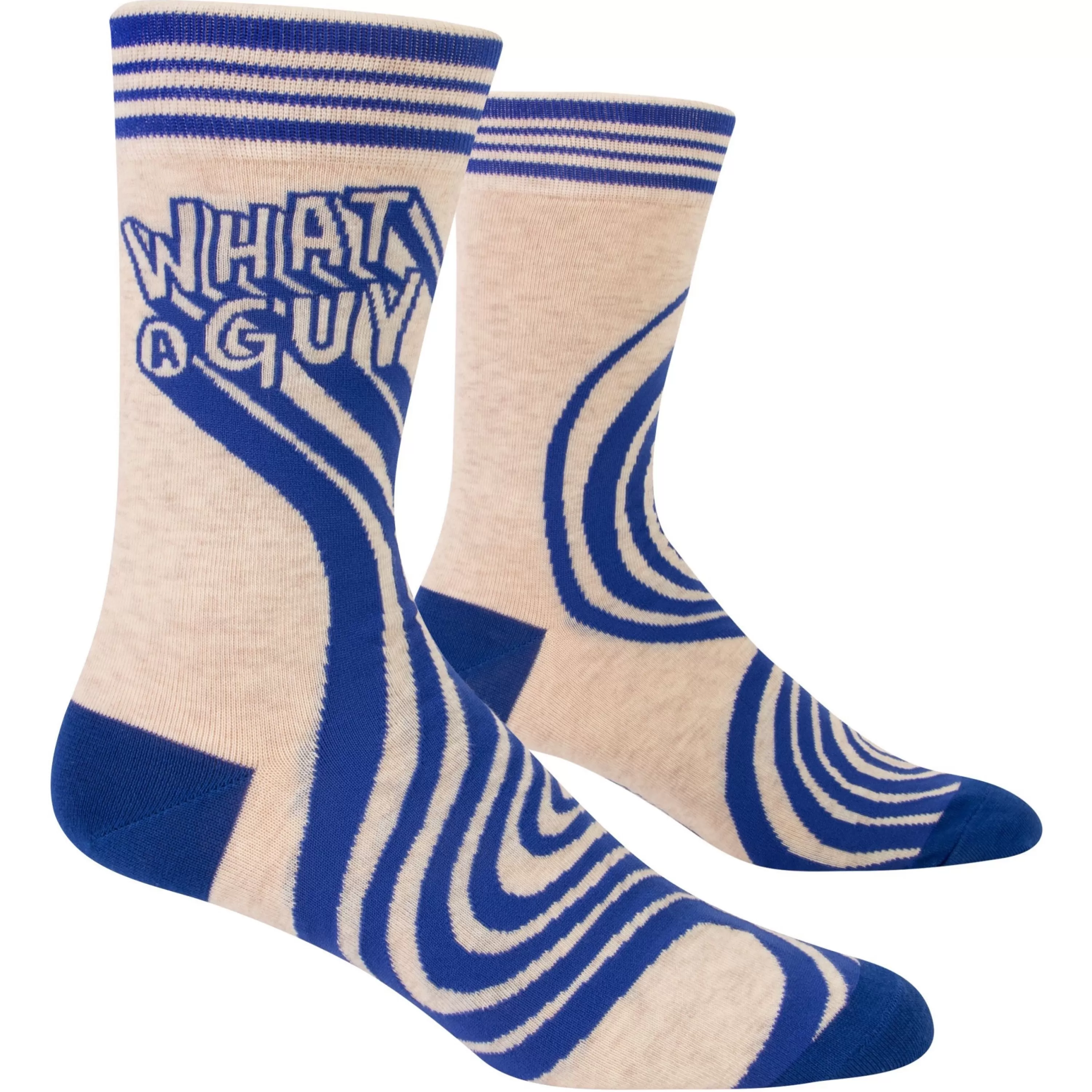 Best Blue Q What A Guy Men's Crew Socks