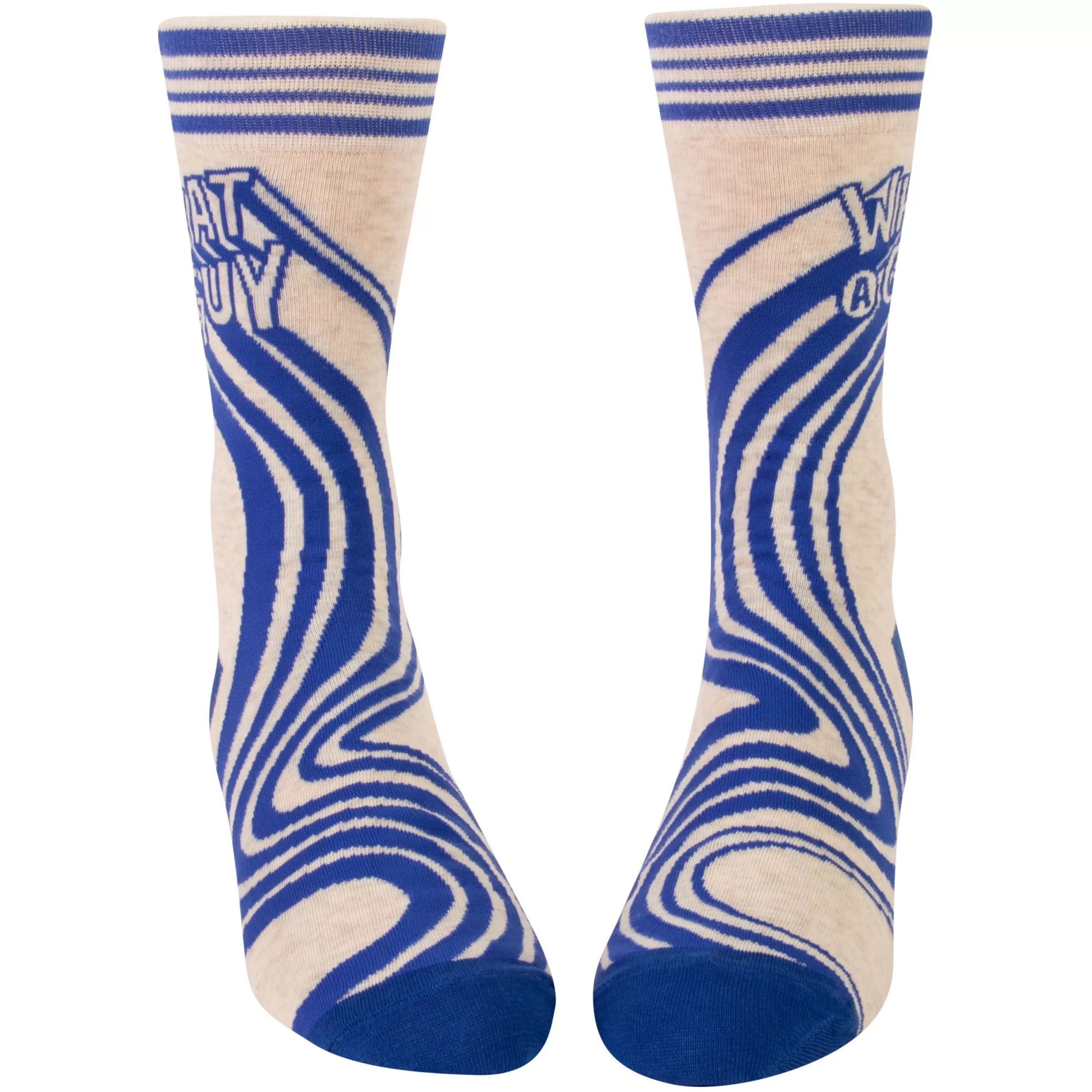 Best Blue Q What A Guy Men's Crew Socks