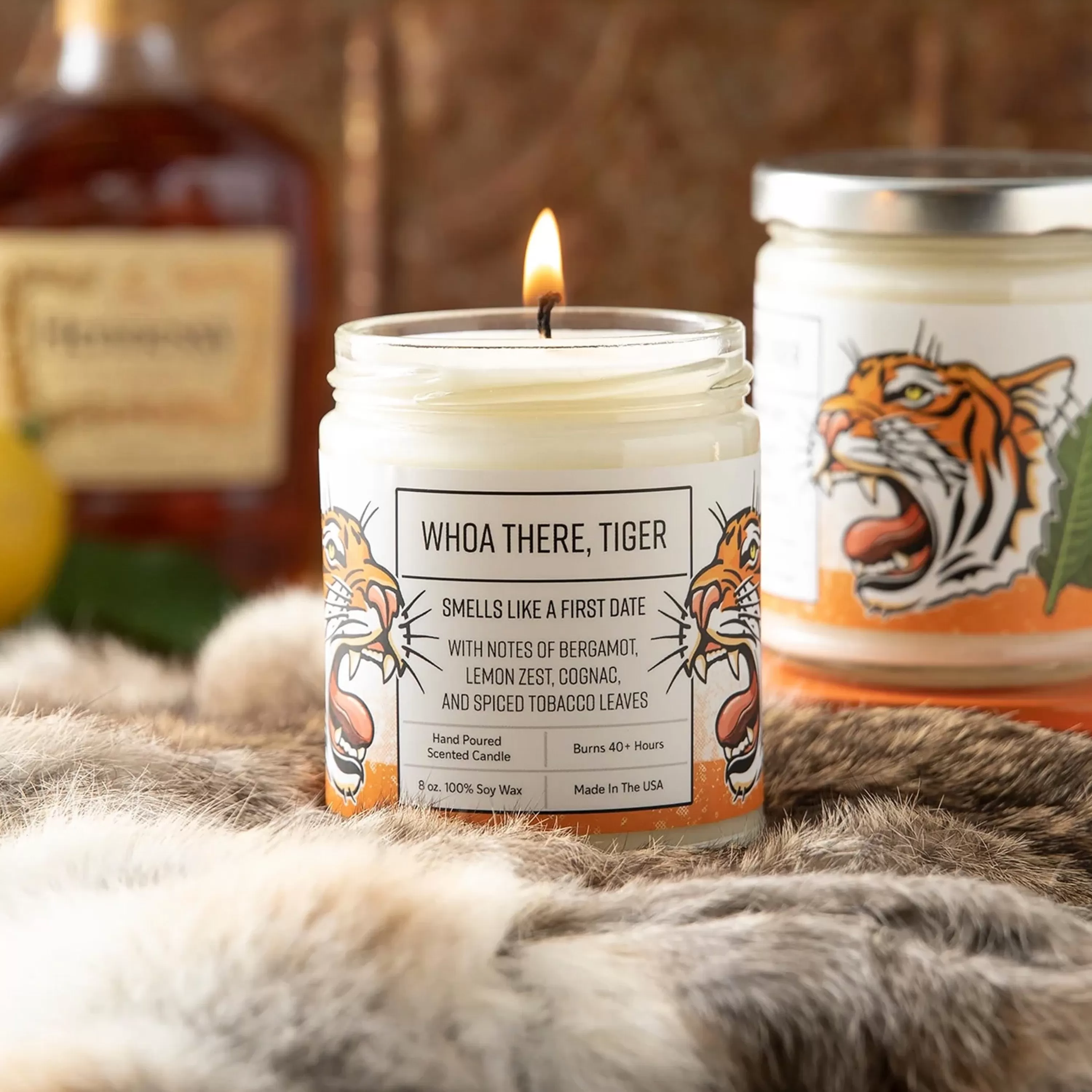 Sale Two Little Fruits Whoa There, Tiger 8Oz Soy Candle