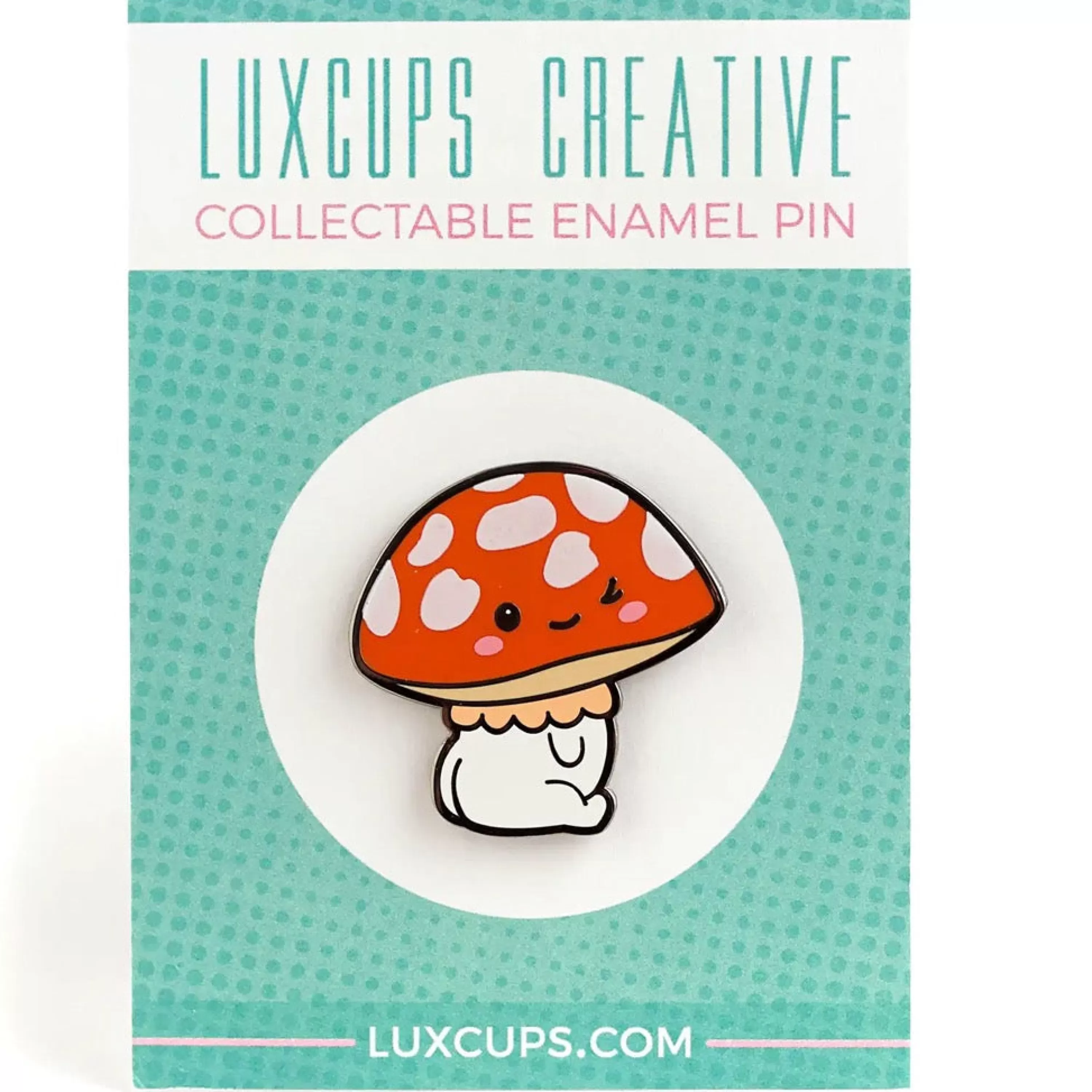 Cheap LuxCups Creative Winking Mushroom Pin