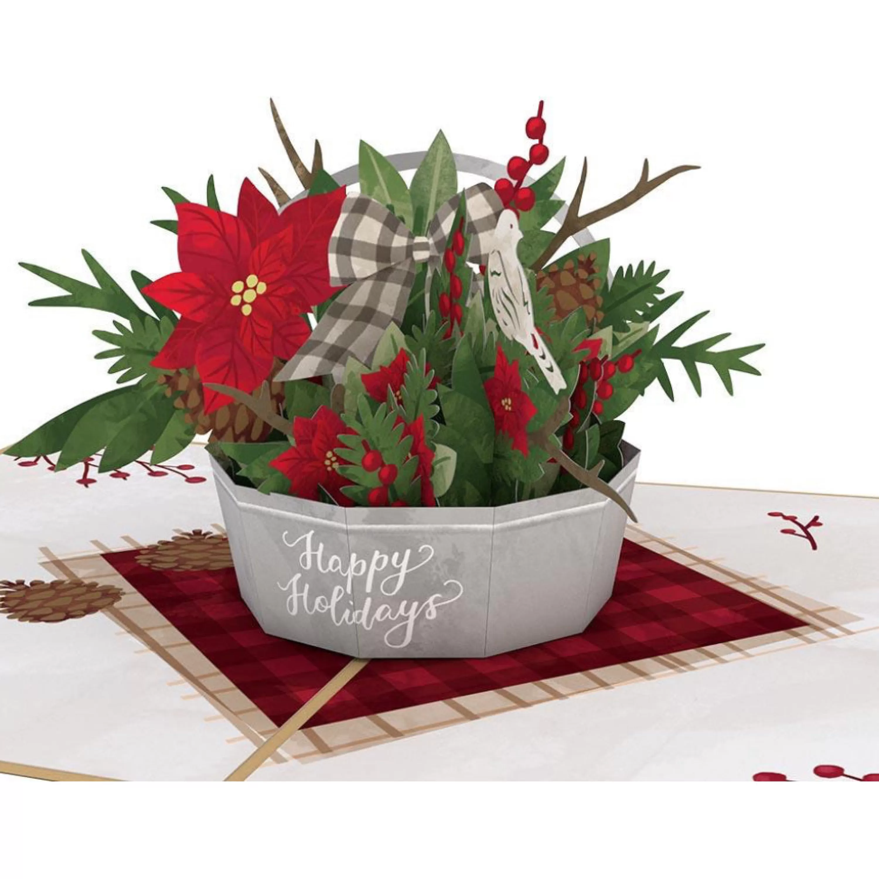 Lovepop Winter Flower Basket 3D Pop Up Card