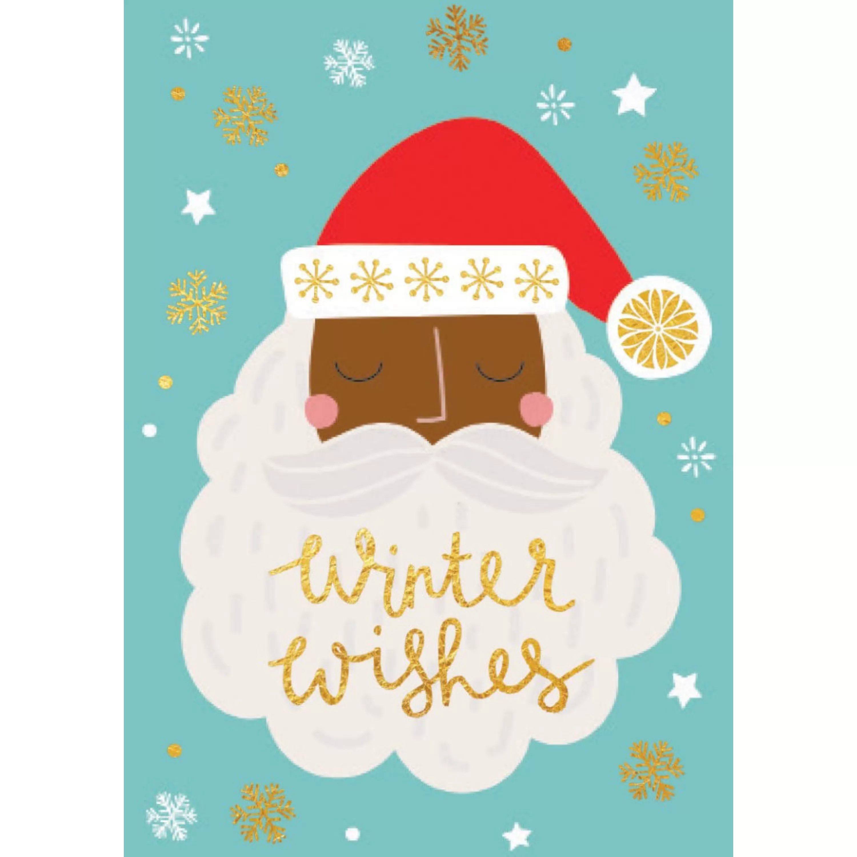 Calypso Cards Winter Wishes Santa Card