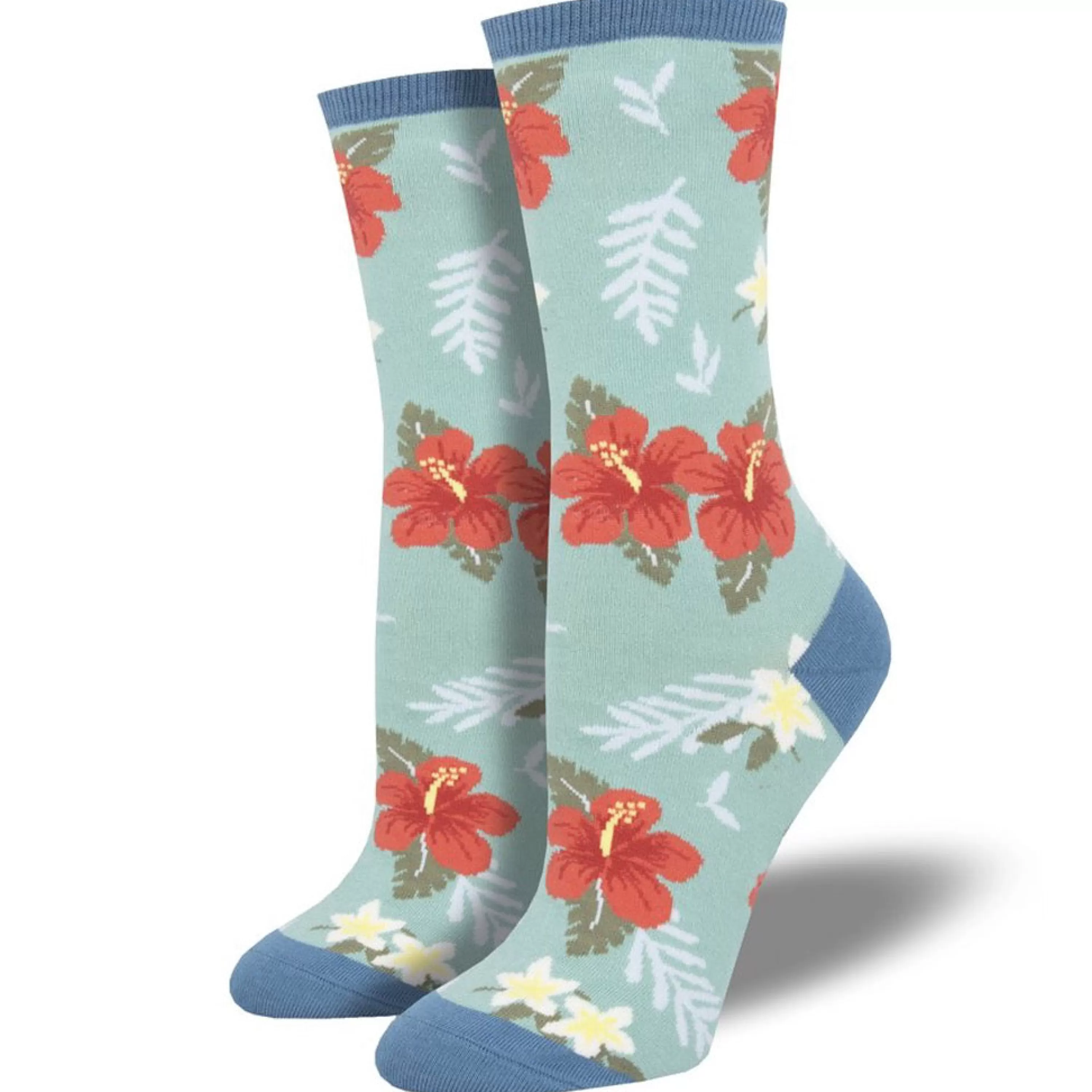 New SockSmith Women's Aloha Floral Socks Sky Blue