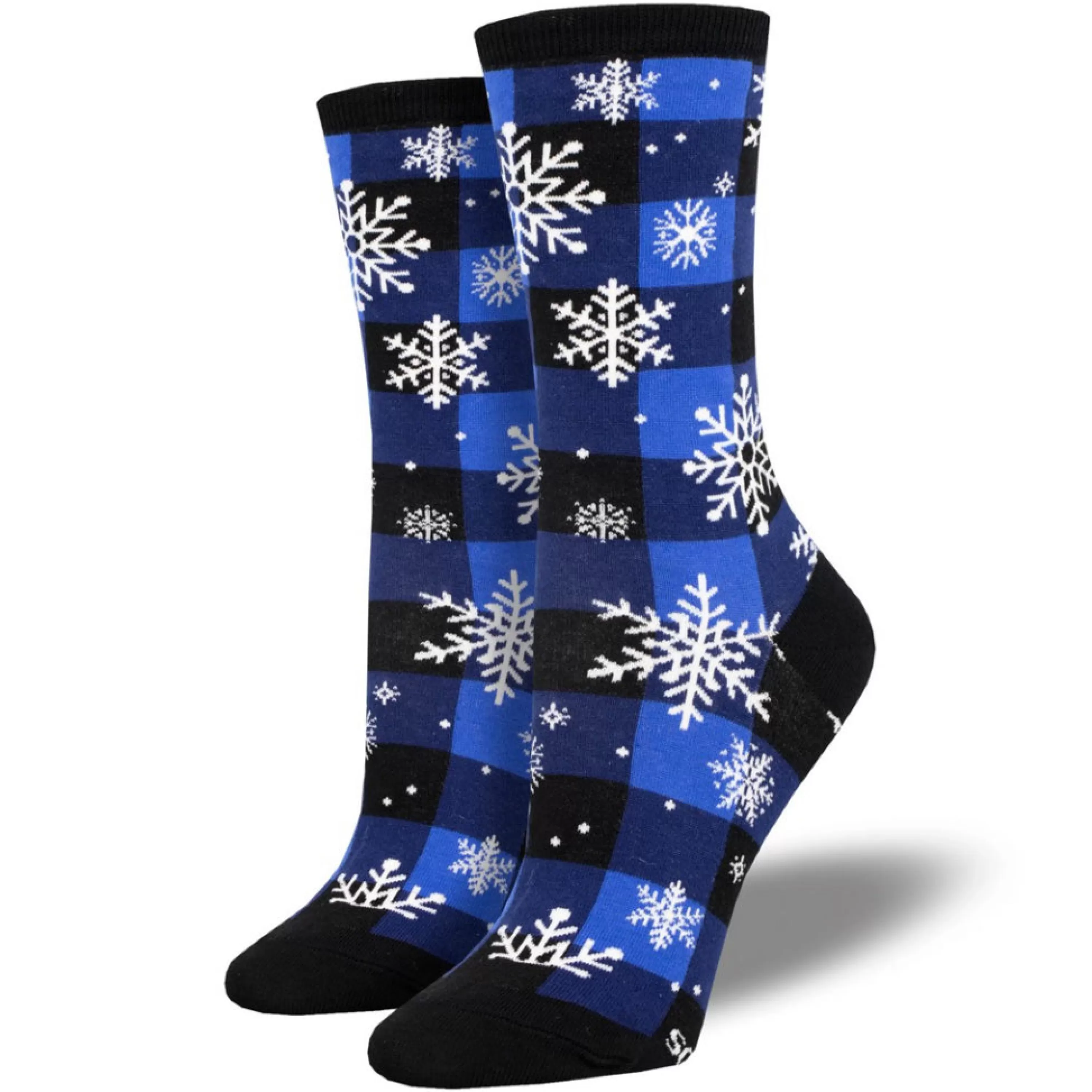 SockSmith Women's Snowflake Plaidern Socks Blue