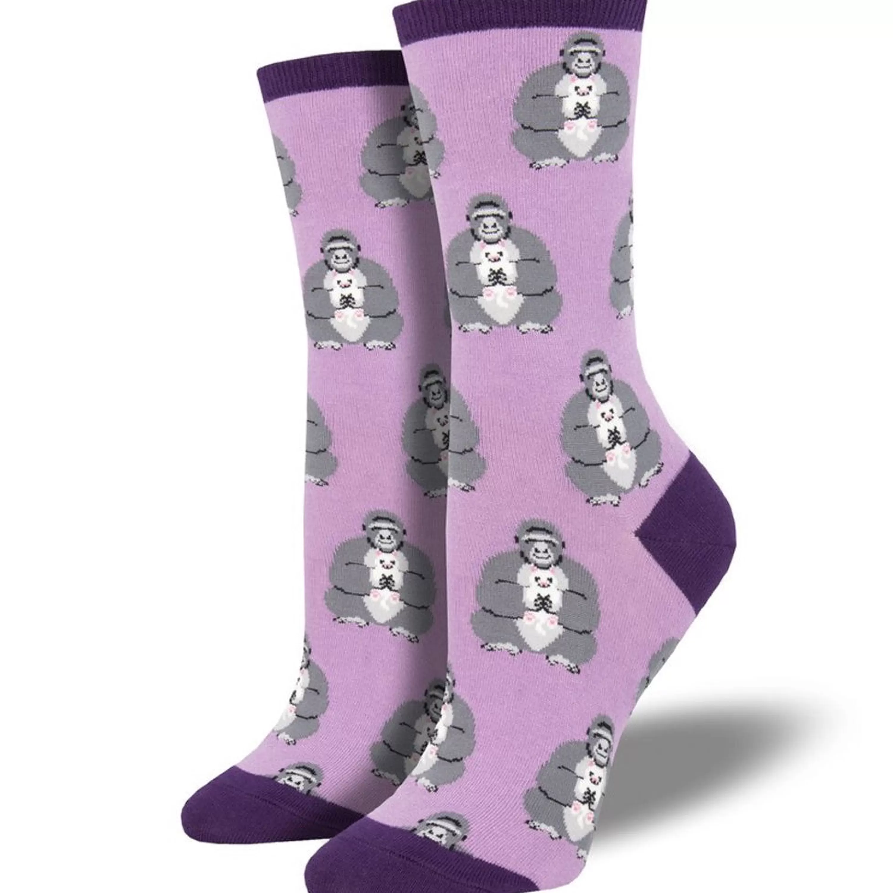 New SockSmith Women's Unlikely Friends Crew Socks Purple