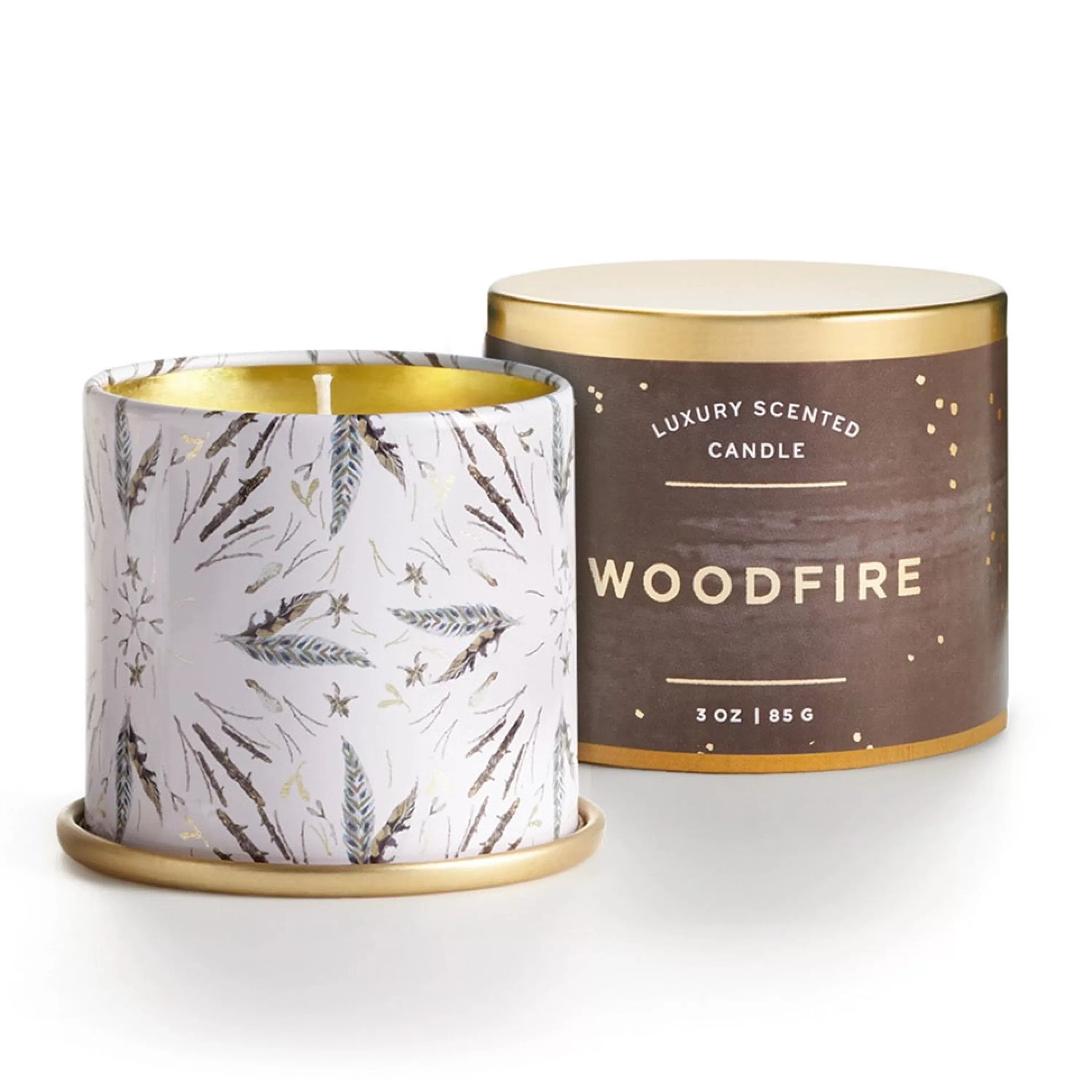 Discount Illume Woodfire Candle Demi Tin