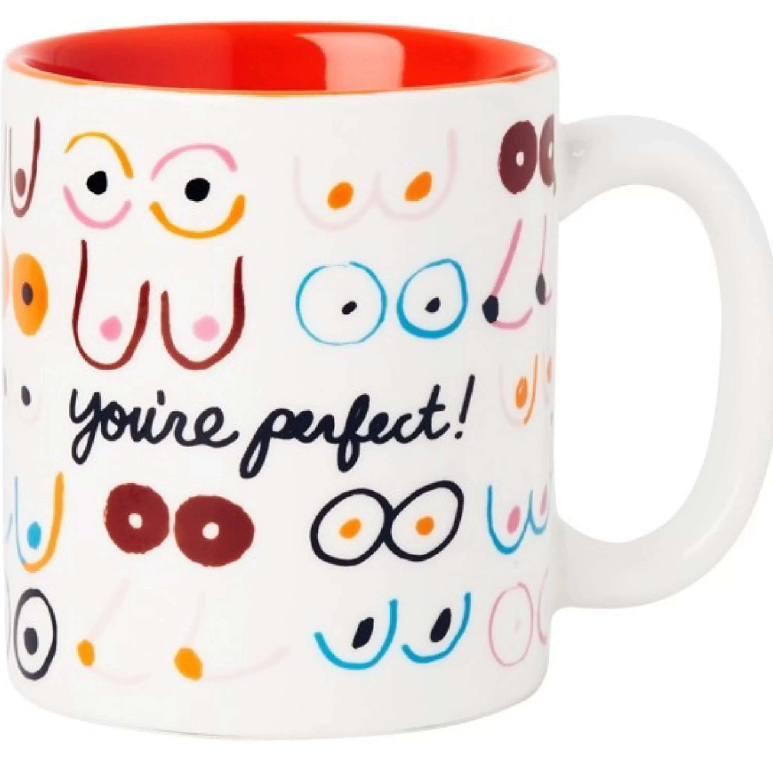 Shop The Found You'Re Perfect Boobs Mug